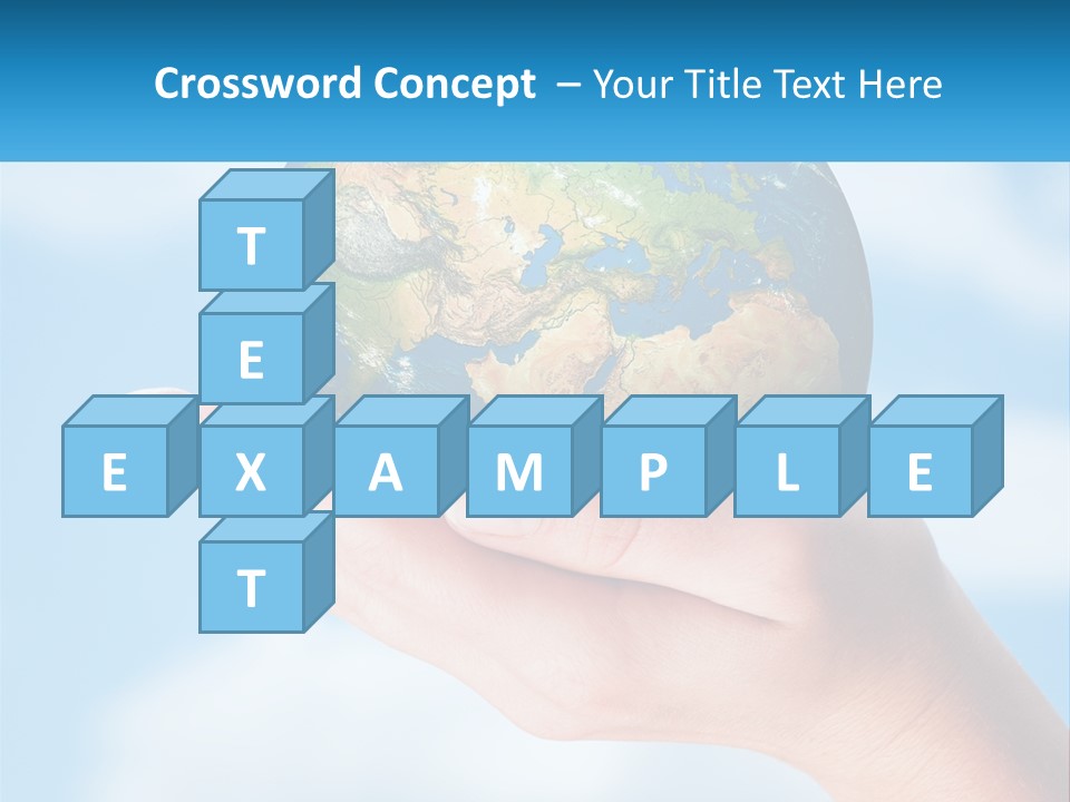 A Person Holding A Small Globe In Their Hand PowerPoint Template