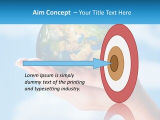 A Person Holding A Small Globe In Their Hand PowerPoint Template