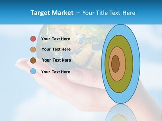 A Person Holding A Small Globe In Their Hand PowerPoint Template