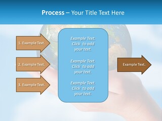 A Person Holding A Small Globe In Their Hand PowerPoint Template