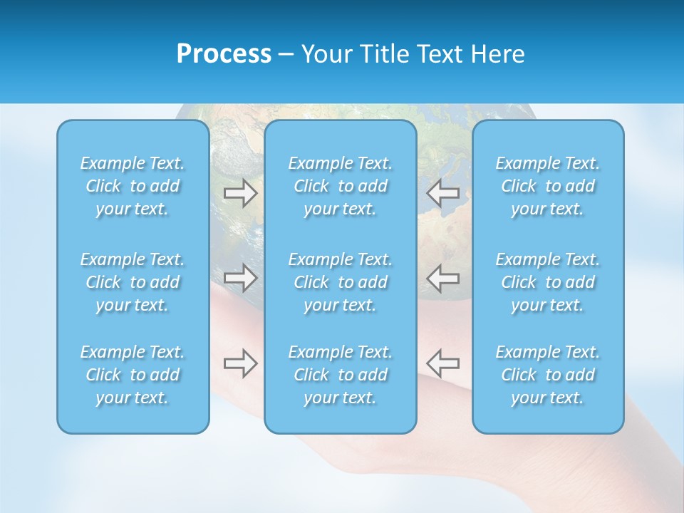 A Person Holding A Small Globe In Their Hand PowerPoint Template