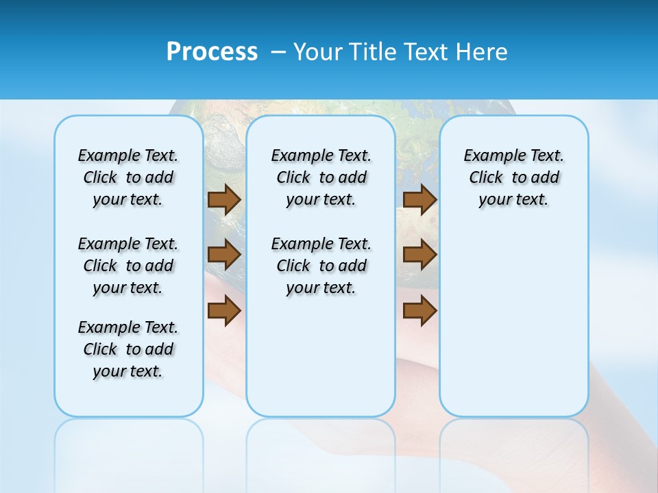 A Person Holding A Small Globe In Their Hand PowerPoint Template
