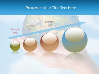 A Person Holding A Small Globe In Their Hand PowerPoint Template