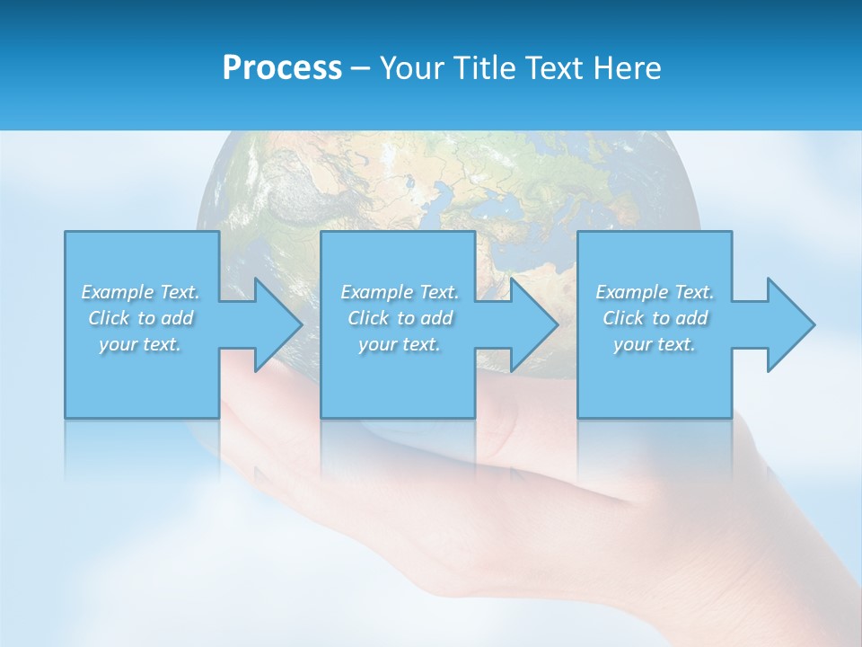 A Person Holding A Small Globe In Their Hand PowerPoint Template