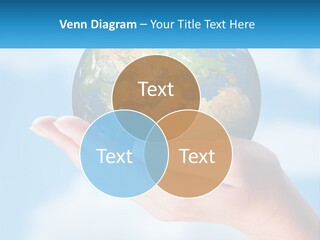 A Person Holding A Small Globe In Their Hand PowerPoint Template