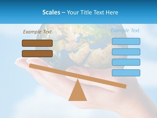 A Person Holding A Small Globe In Their Hand PowerPoint Template