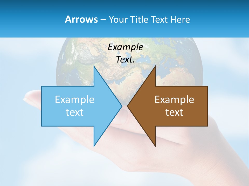 A Person Holding A Small Globe In Their Hand PowerPoint Template