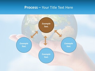A Person Holding A Small Globe In Their Hand PowerPoint Template