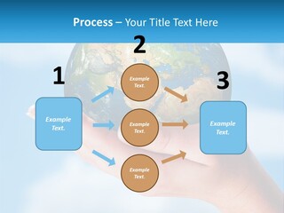 A Person Holding A Small Globe In Their Hand PowerPoint Template