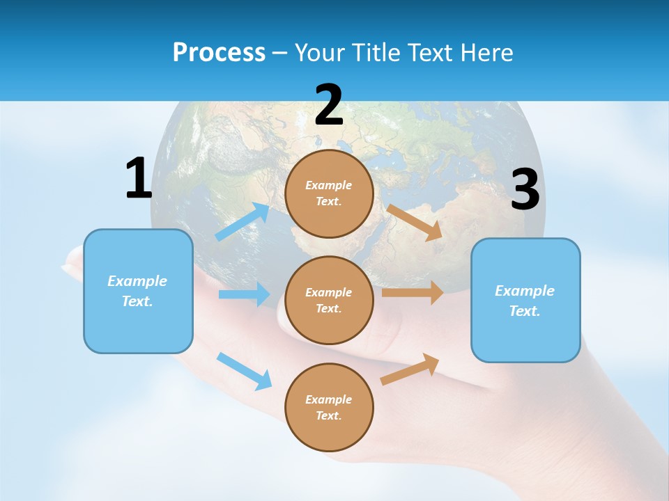 A Person Holding A Small Globe In Their Hand PowerPoint Template