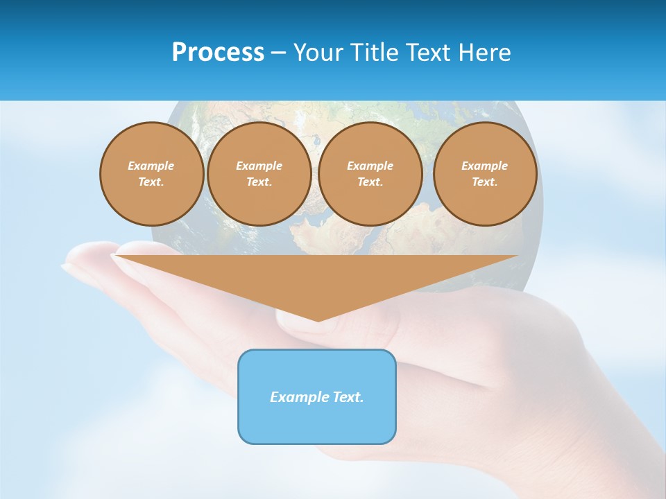 A Person Holding A Small Globe In Their Hand PowerPoint Template