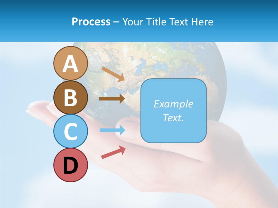 A Person Holding A Small Globe In Their Hand PowerPoint Template