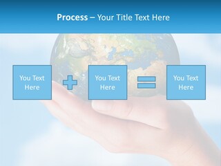 A Person Holding A Small Globe In Their Hand PowerPoint Template