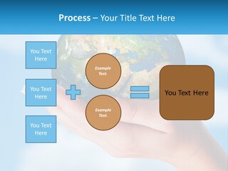 A Person Holding A Small Globe In Their Hand PowerPoint Template