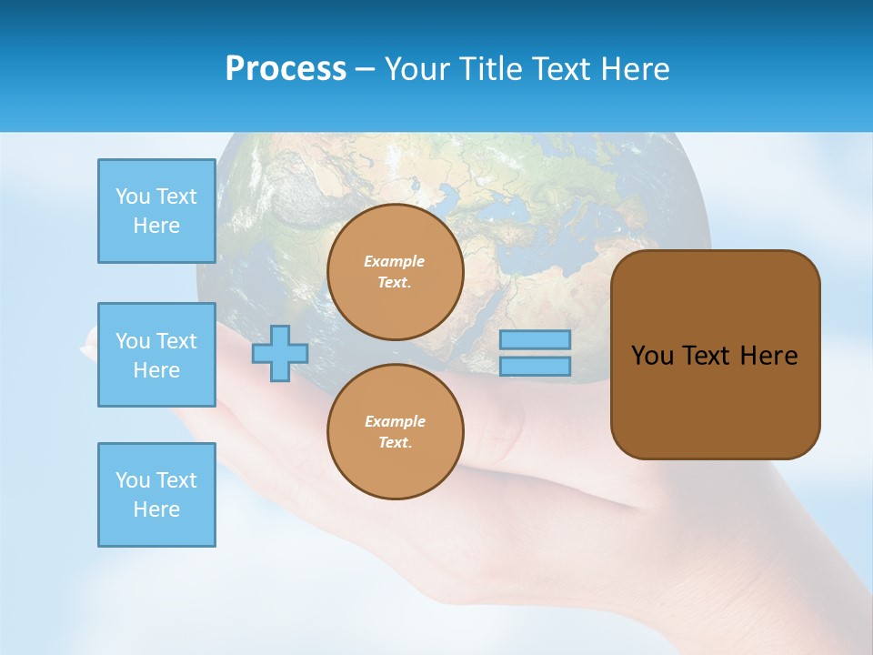 A Person Holding A Small Globe In Their Hand PowerPoint Template