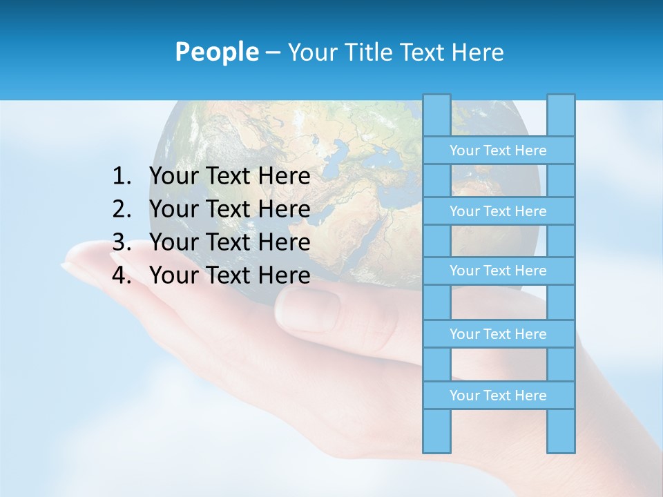 A Person Holding A Small Globe In Their Hand PowerPoint Template
