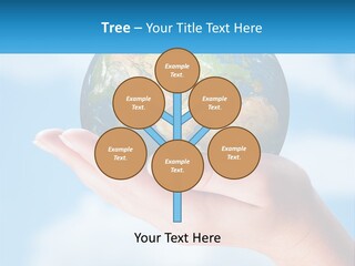 A Person Holding A Small Globe In Their Hand PowerPoint Template