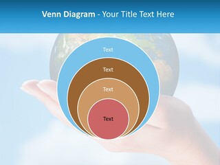 A Person Holding A Small Globe In Their Hand PowerPoint Template