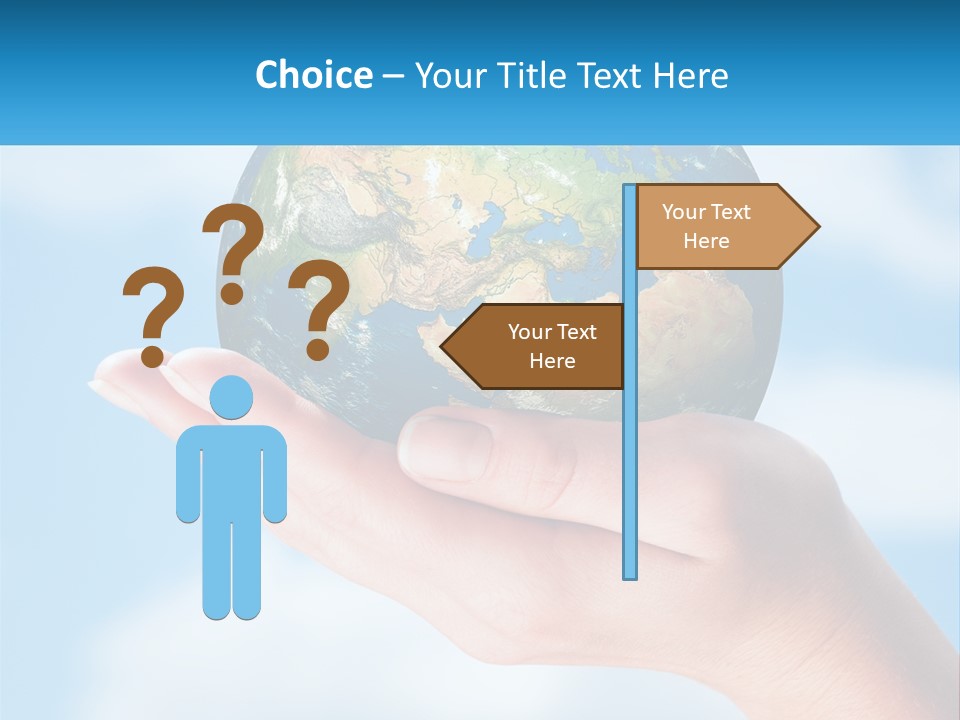 A Person Holding A Small Globe In Their Hand PowerPoint Template