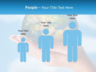 A Person Holding A Small Globe In Their Hand PowerPoint Template