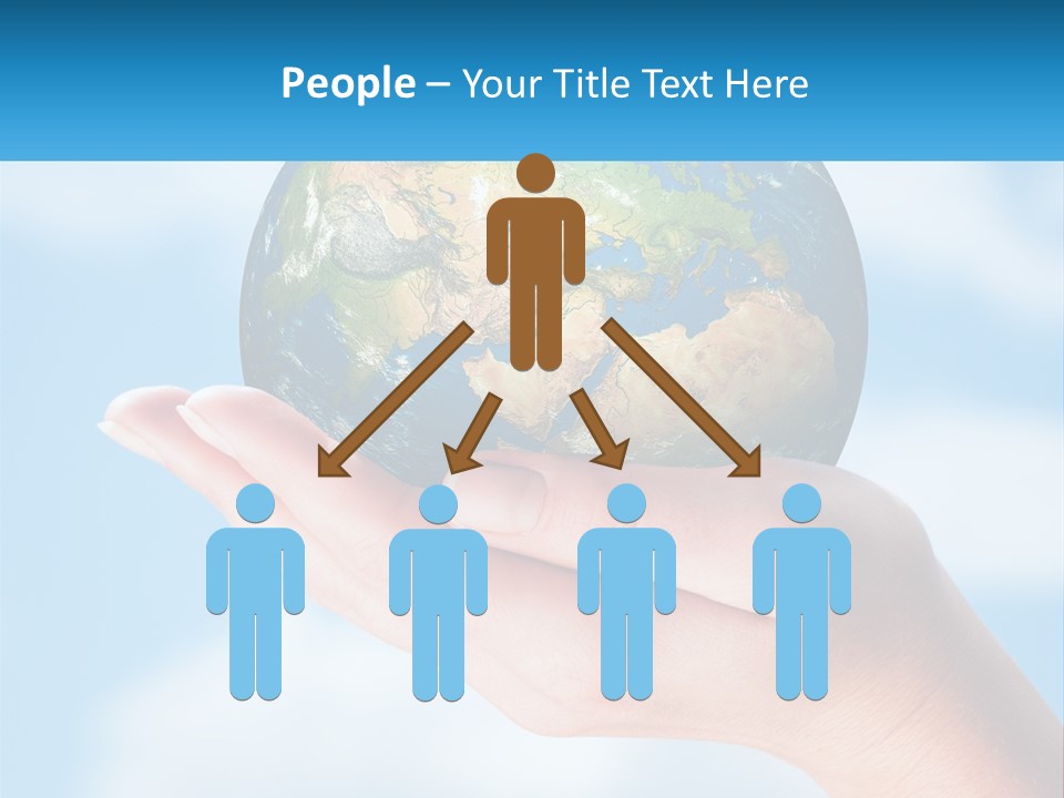 A Person Holding A Small Globe In Their Hand PowerPoint Template