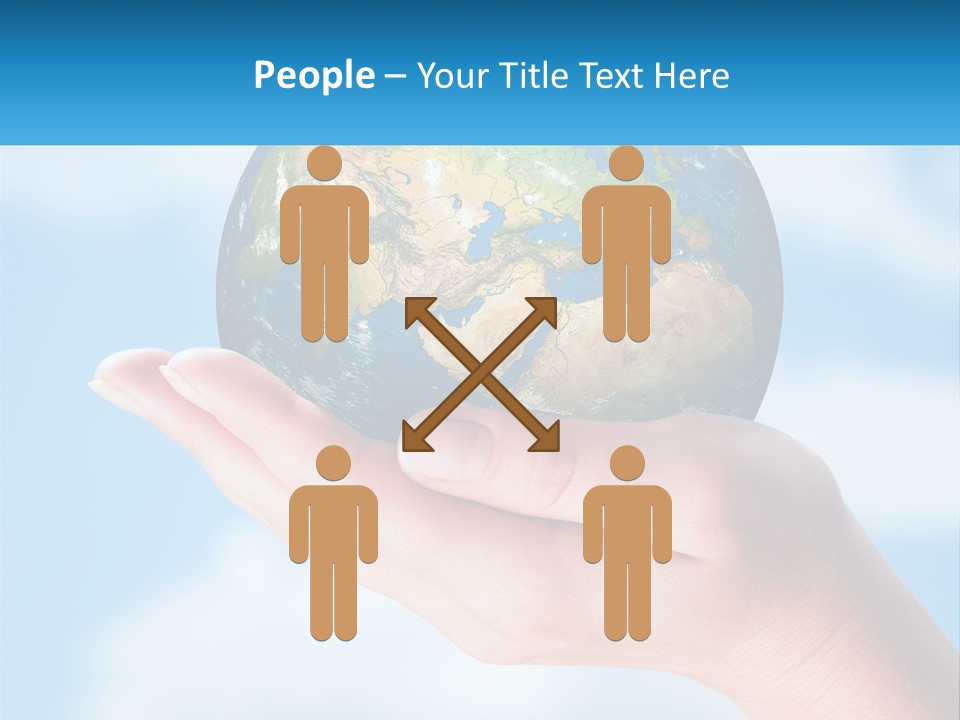 A Person Holding A Small Globe In Their Hand PowerPoint Template