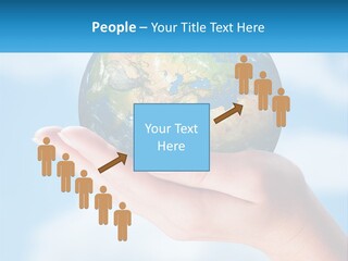 A Person Holding A Small Globe In Their Hand PowerPoint Template