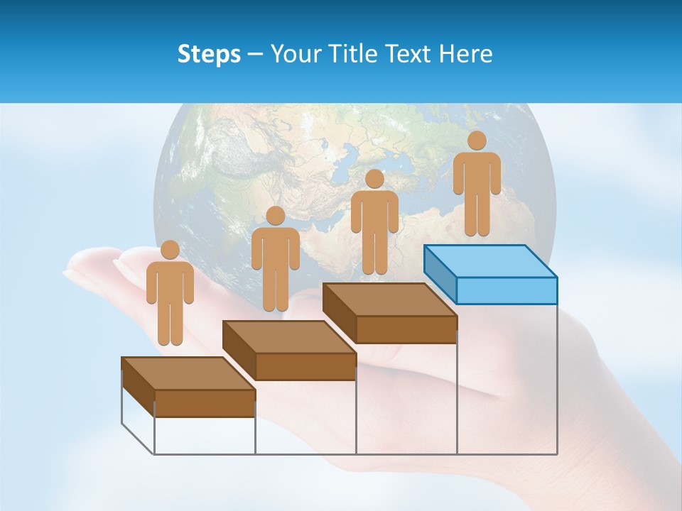 A Person Holding A Small Globe In Their Hand PowerPoint Template