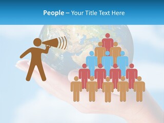 A Person Holding A Small Globe In Their Hand PowerPoint Template