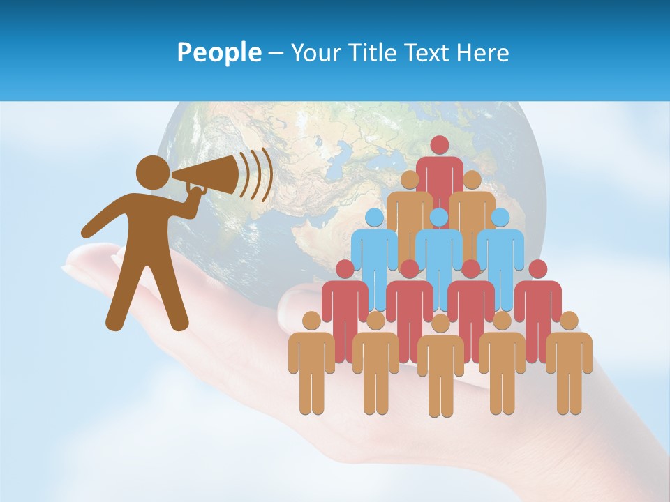 A Person Holding A Small Globe In Their Hand PowerPoint Template