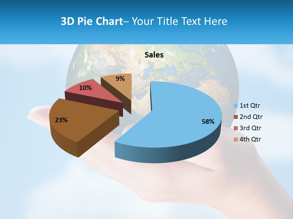 A Person Holding A Small Globe In Their Hand PowerPoint Template