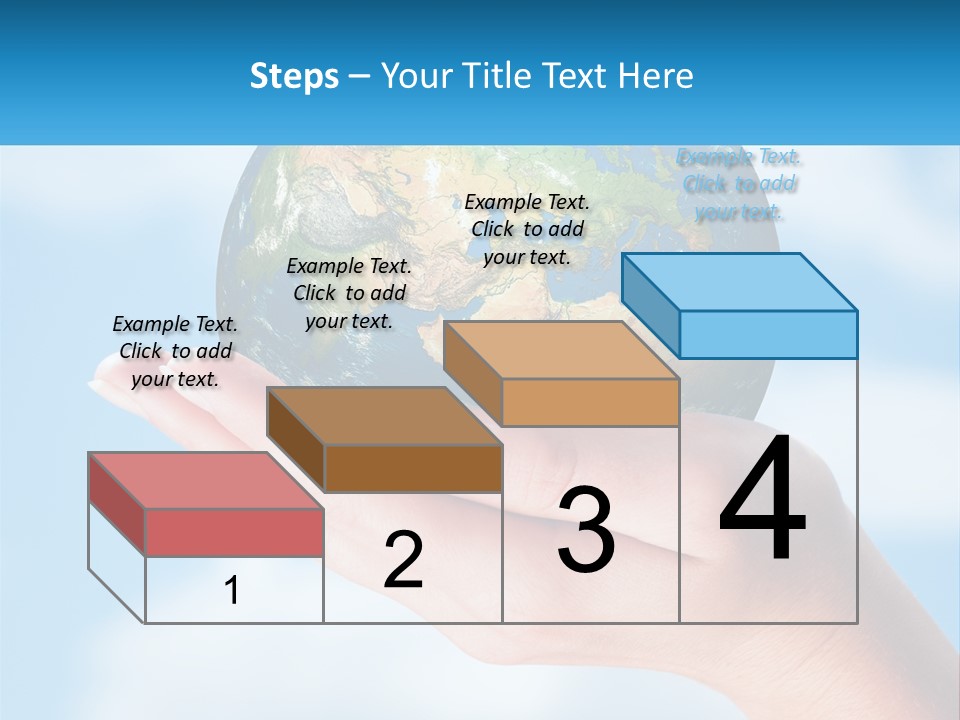 A Person Holding A Small Globe In Their Hand PowerPoint Template