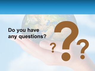 A Person Holding A Small Globe In Their Hand PowerPoint Template