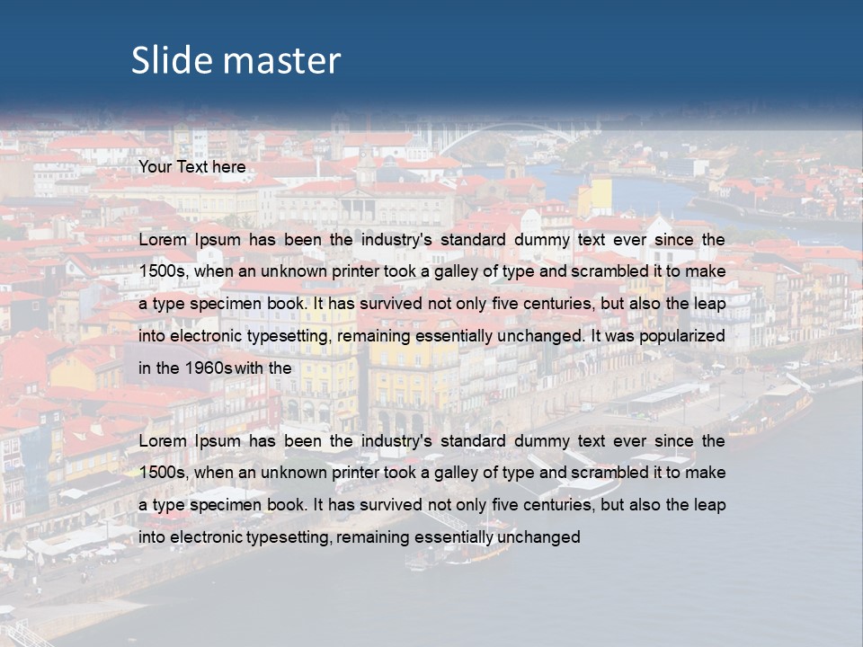 A Large Body Of Water With A City In The Background PowerPoint Template