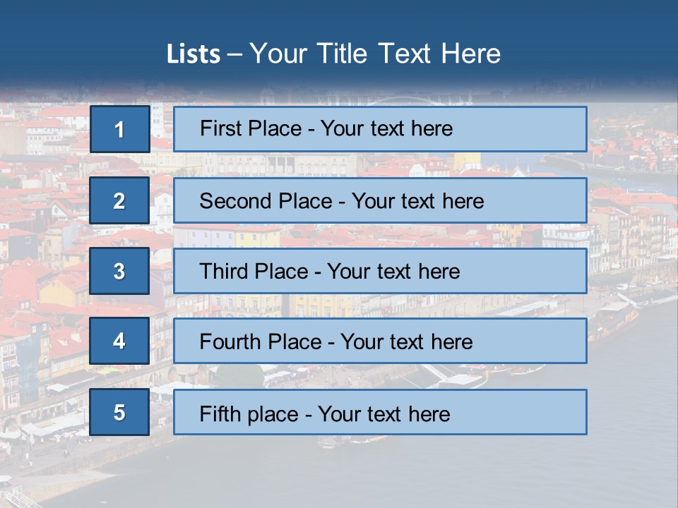 A Large Body Of Water With A City In The Background PowerPoint Template