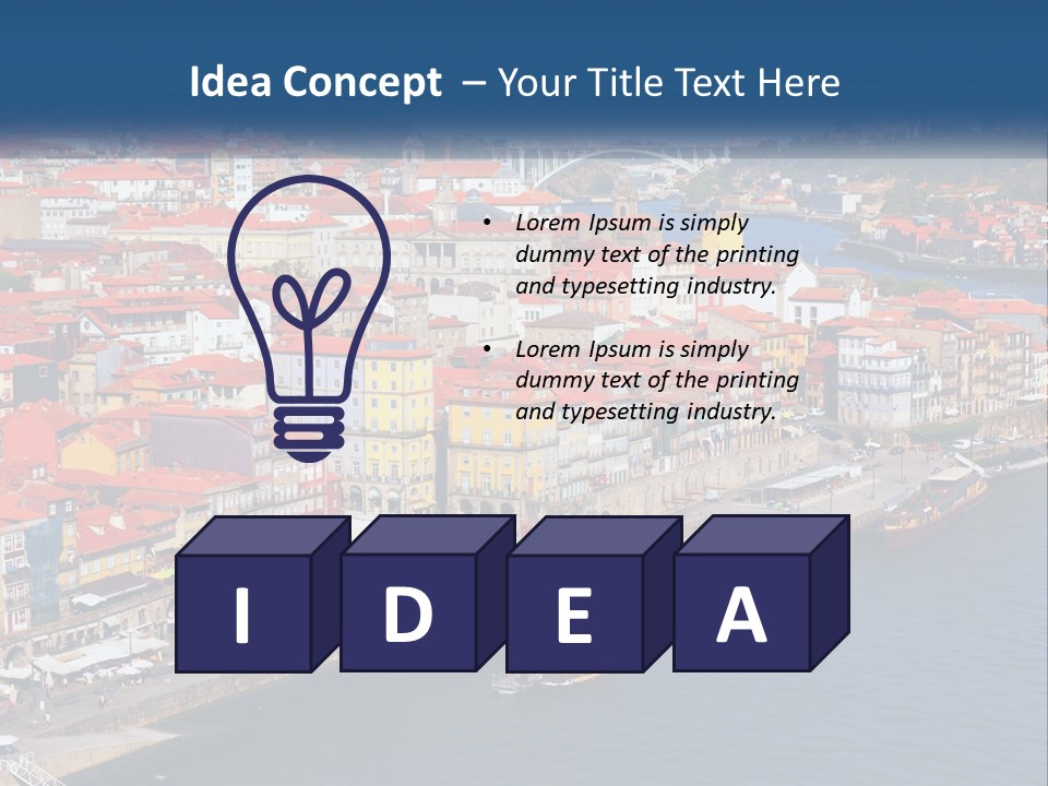 A Large Body Of Water With A City In The Background PowerPoint Template