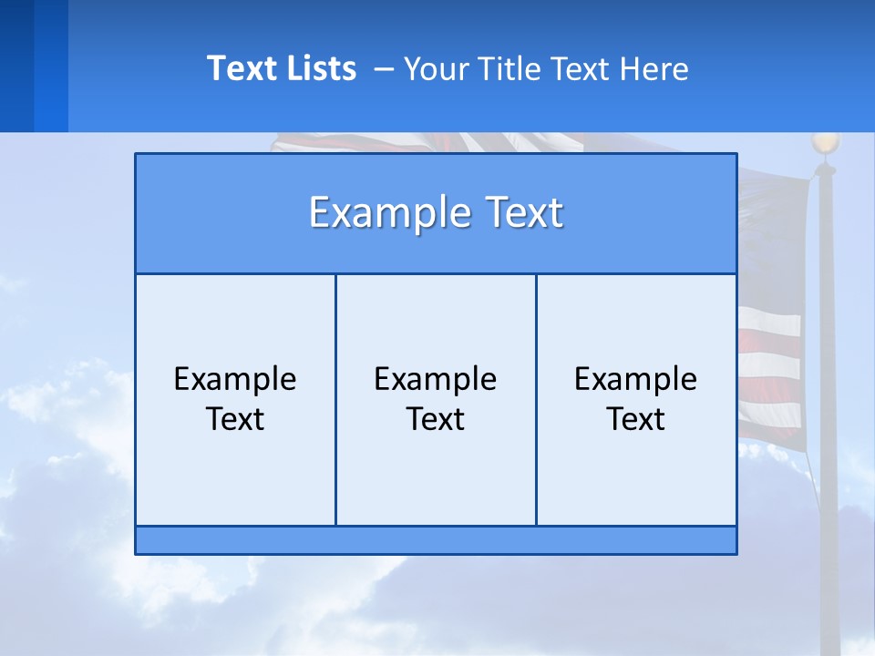 An American Flag On A Pole With Clouds In The Background PowerPoint Template