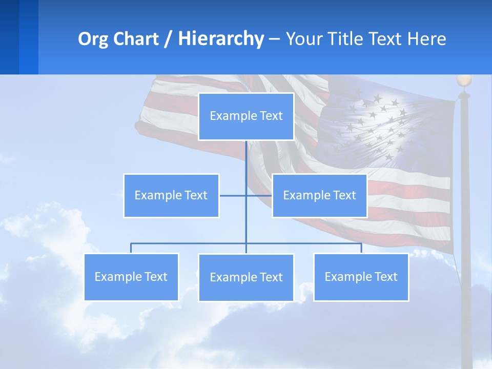 An American Flag On A Pole With Clouds In The Background PowerPoint Template