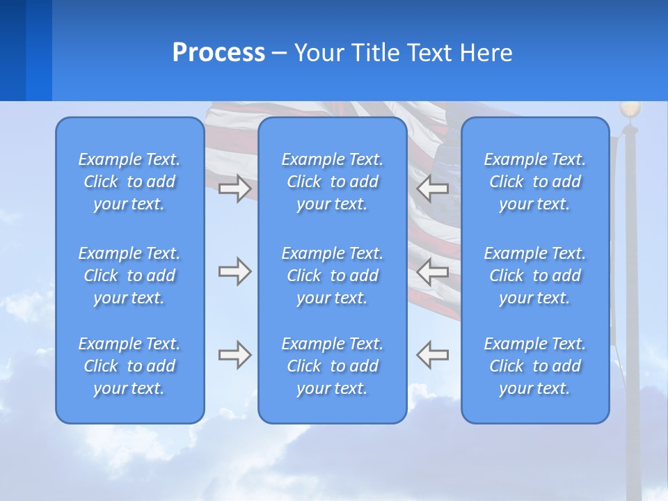 An American Flag On A Pole With Clouds In The Background PowerPoint Template