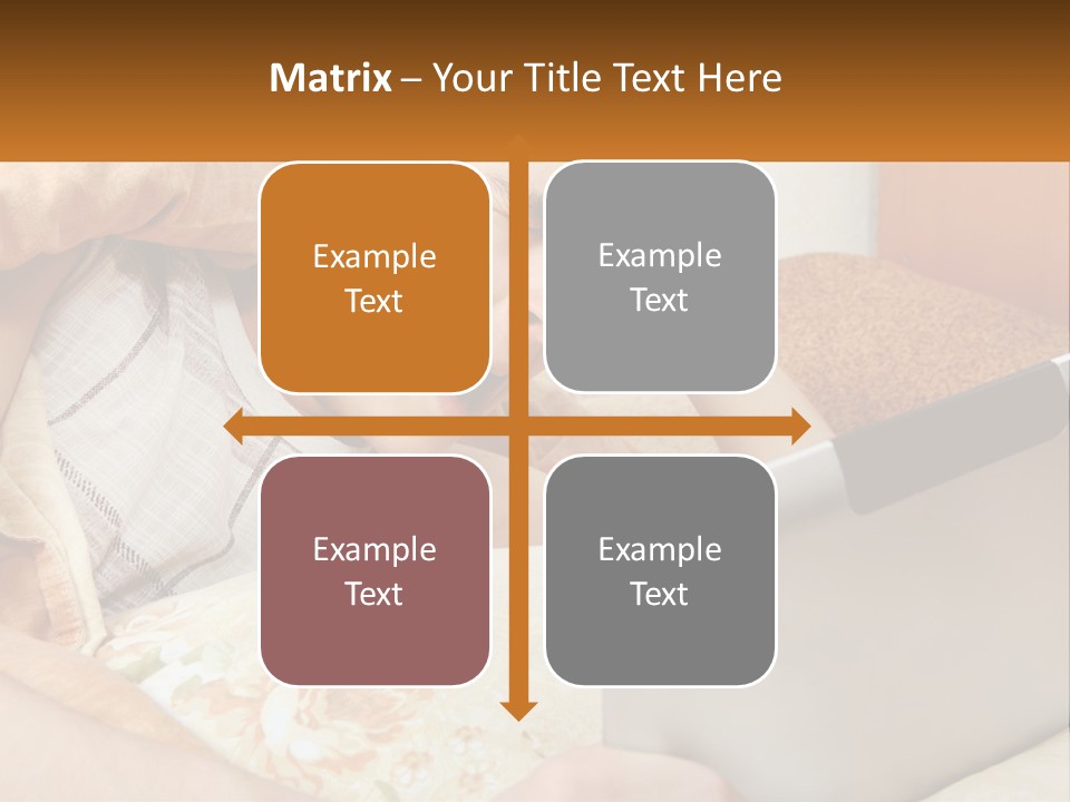 A Young Boy Laying In Bed Using A Laptop Computer PowerPoint Template