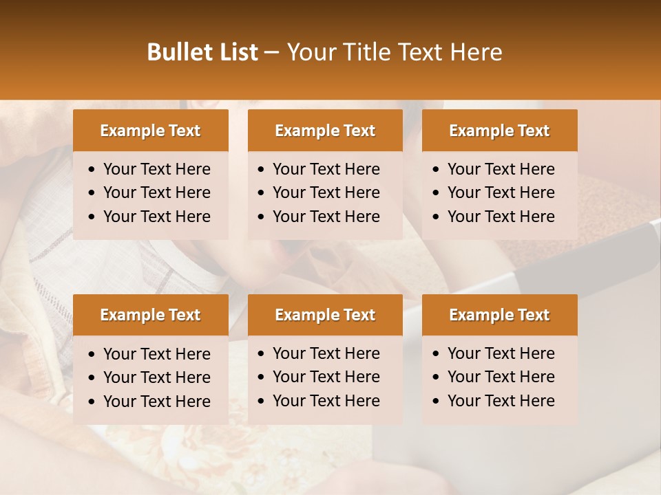 A Young Boy Laying In Bed Using A Laptop Computer PowerPoint Template