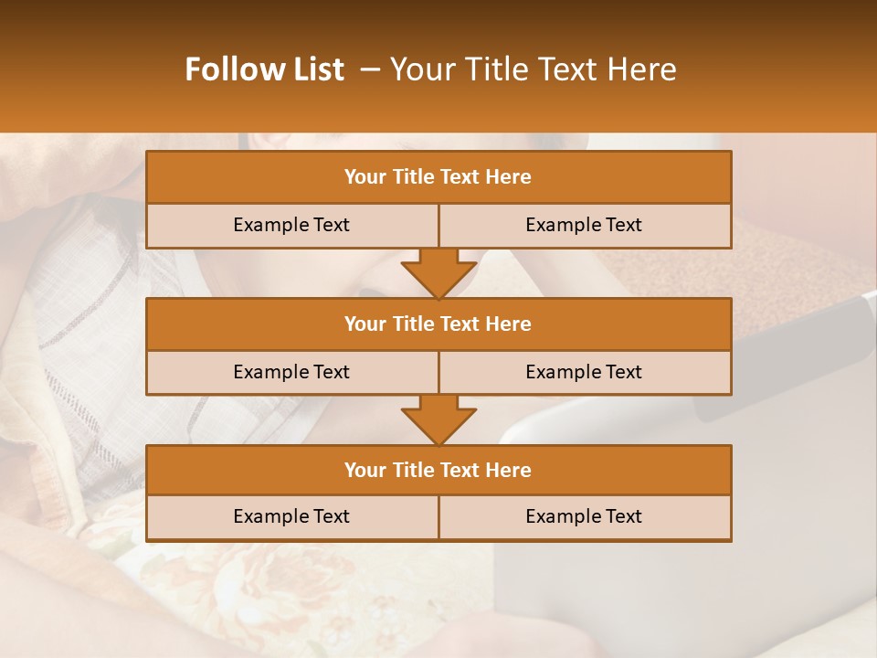 A Young Boy Laying In Bed Using A Laptop Computer PowerPoint Template