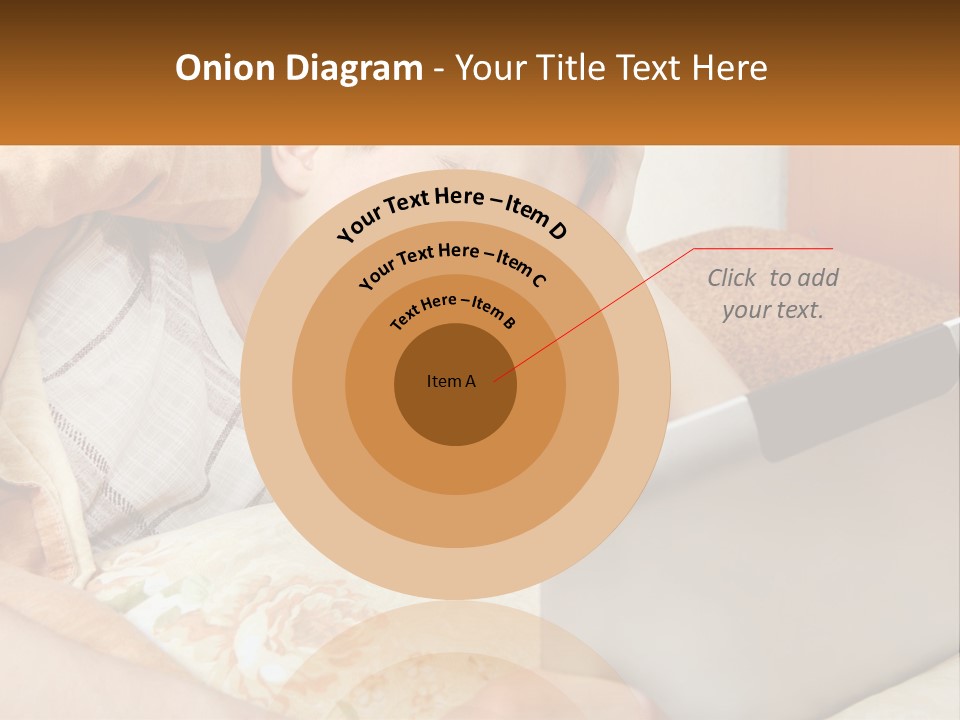 A Young Boy Laying In Bed Using A Laptop Computer PowerPoint Template