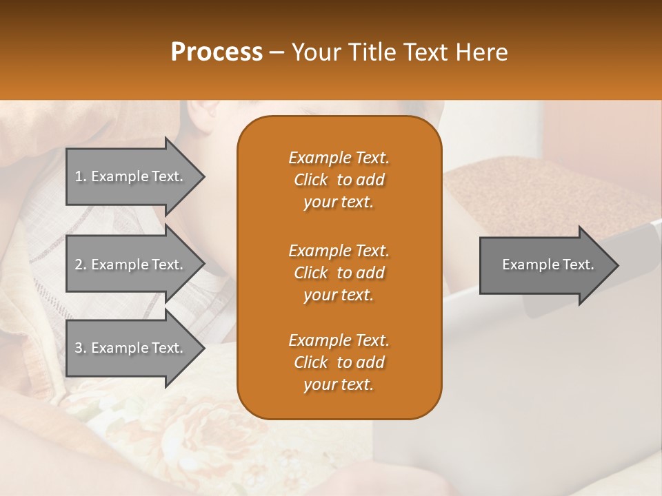 A Young Boy Laying In Bed Using A Laptop Computer PowerPoint Template