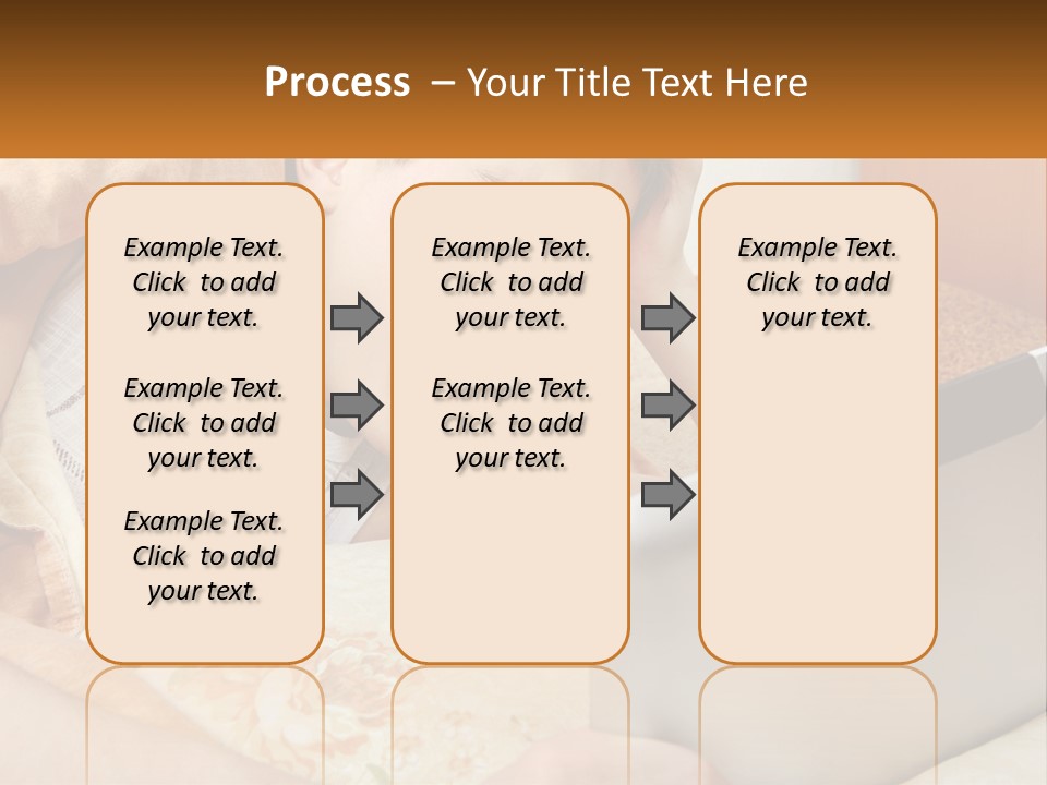 A Young Boy Laying In Bed Using A Laptop Computer PowerPoint Template