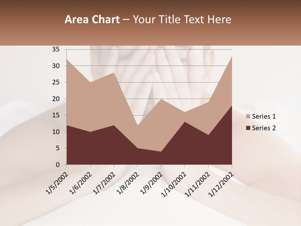 A Man Covering His Face With His Hands PowerPoint Template