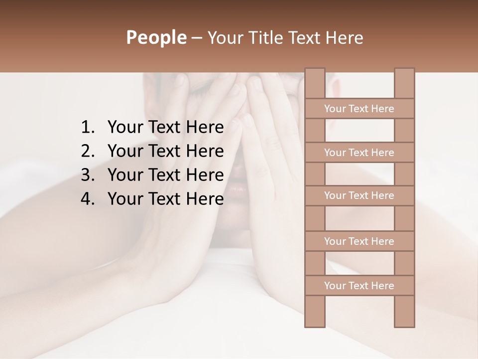 A Man Covering His Face With His Hands PowerPoint Template