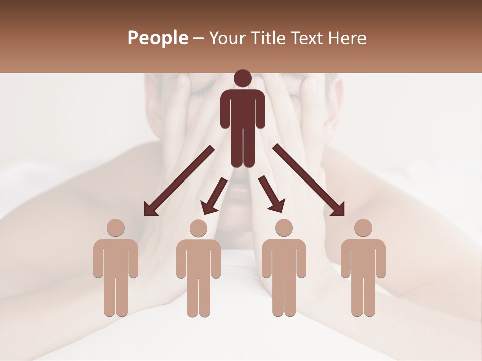 A Man Covering His Face With His Hands PowerPoint Template