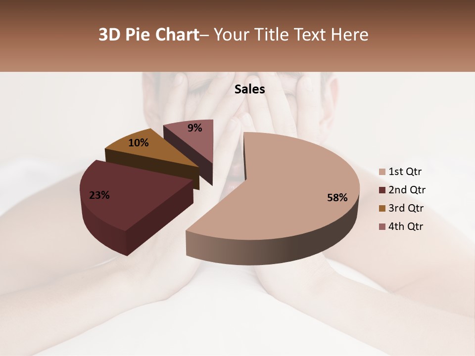 A Man Covering His Face With His Hands PowerPoint Template
