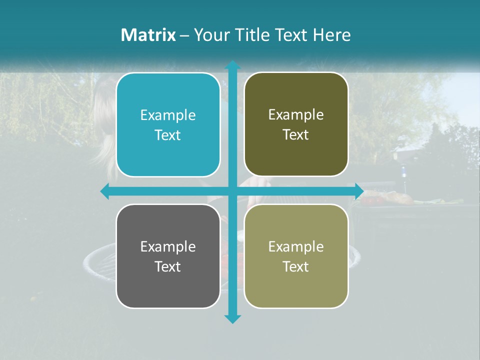 A Woman Cooking Steaks On A Grill In A Backyard PowerPoint Template